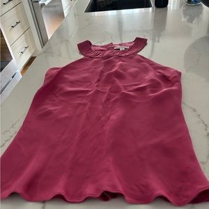 Pink silk top. Good condition